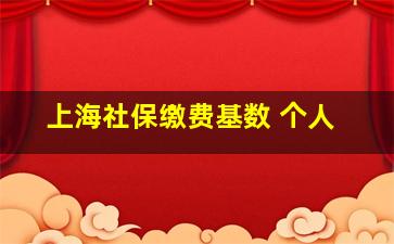 上海社保缴费基数 个人